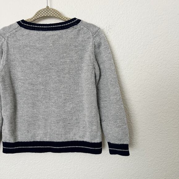 [Janie and Jack] Classic Heather Gray The Bulldog Sweater Crew Neck Size 18-24M - Picture 10 of 12